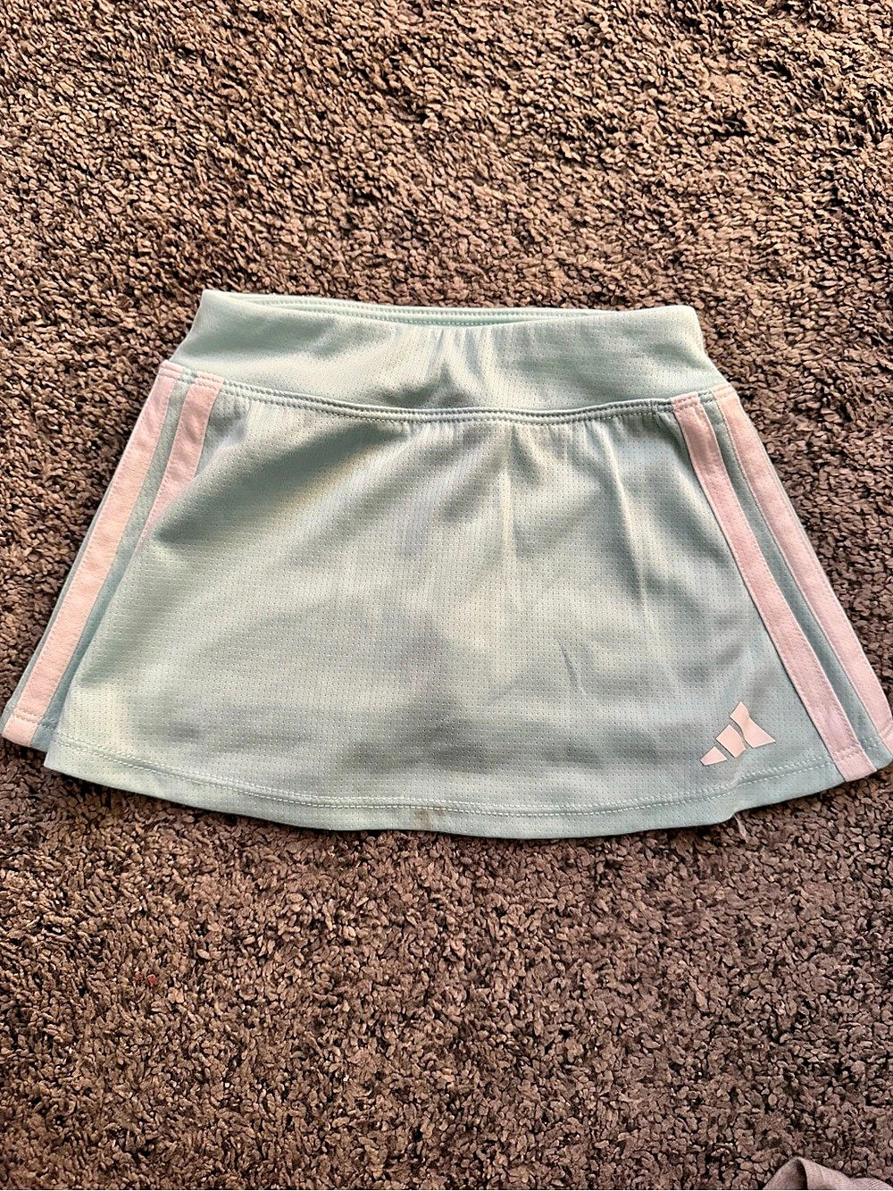 adidas Girls Athletic Skirt Green & Pink Waist 12M